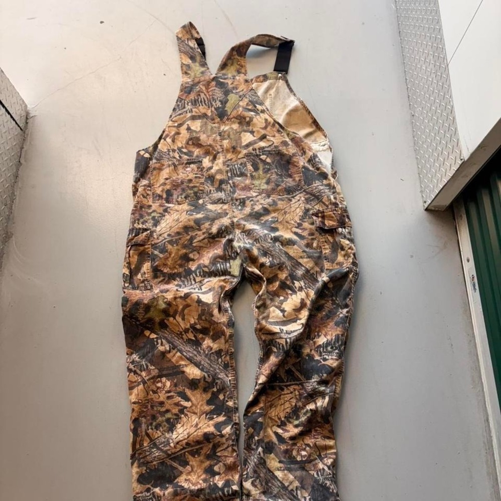 Vintage Jerzees Outdoors Camo Bib Overalls – Size 46 - Picture 6 of 6